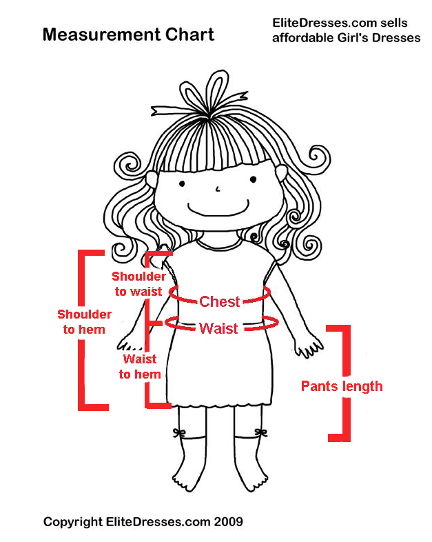 Dress Measurements Size Chart Child